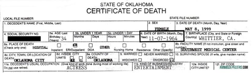 AS Government of Oklahoma kematian sertifikat desain