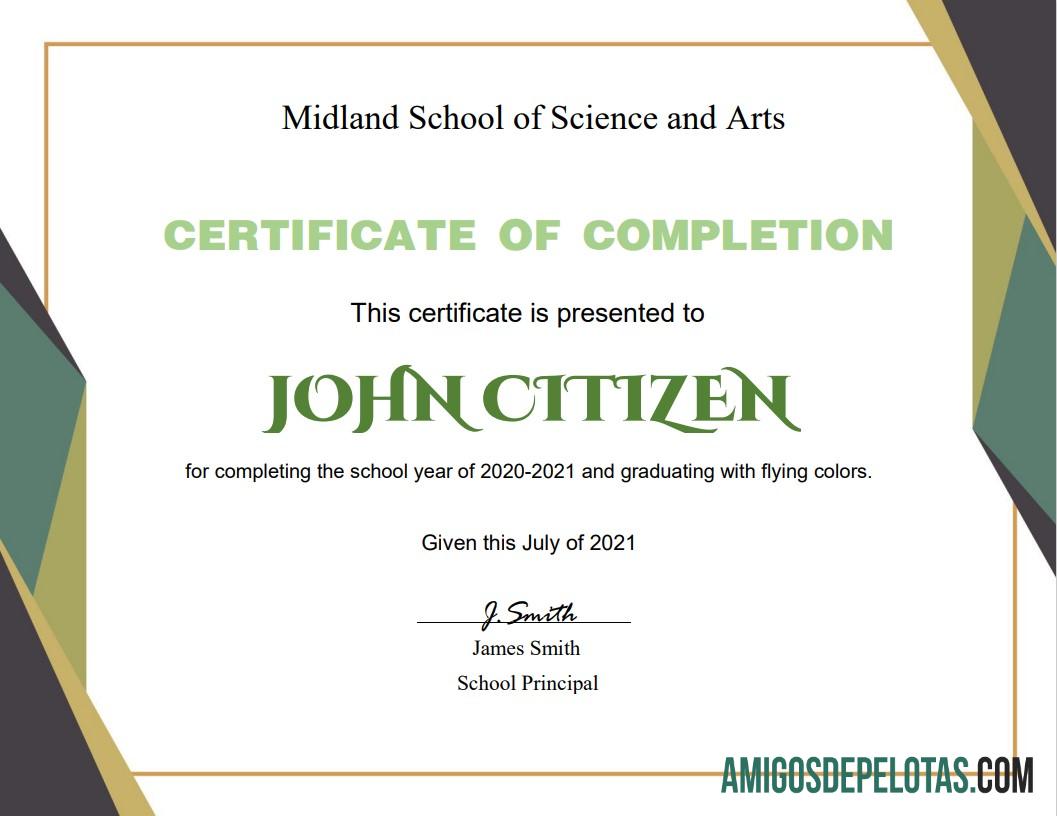 Profesional AS Graduation sertifikat templat in Word and PDF format