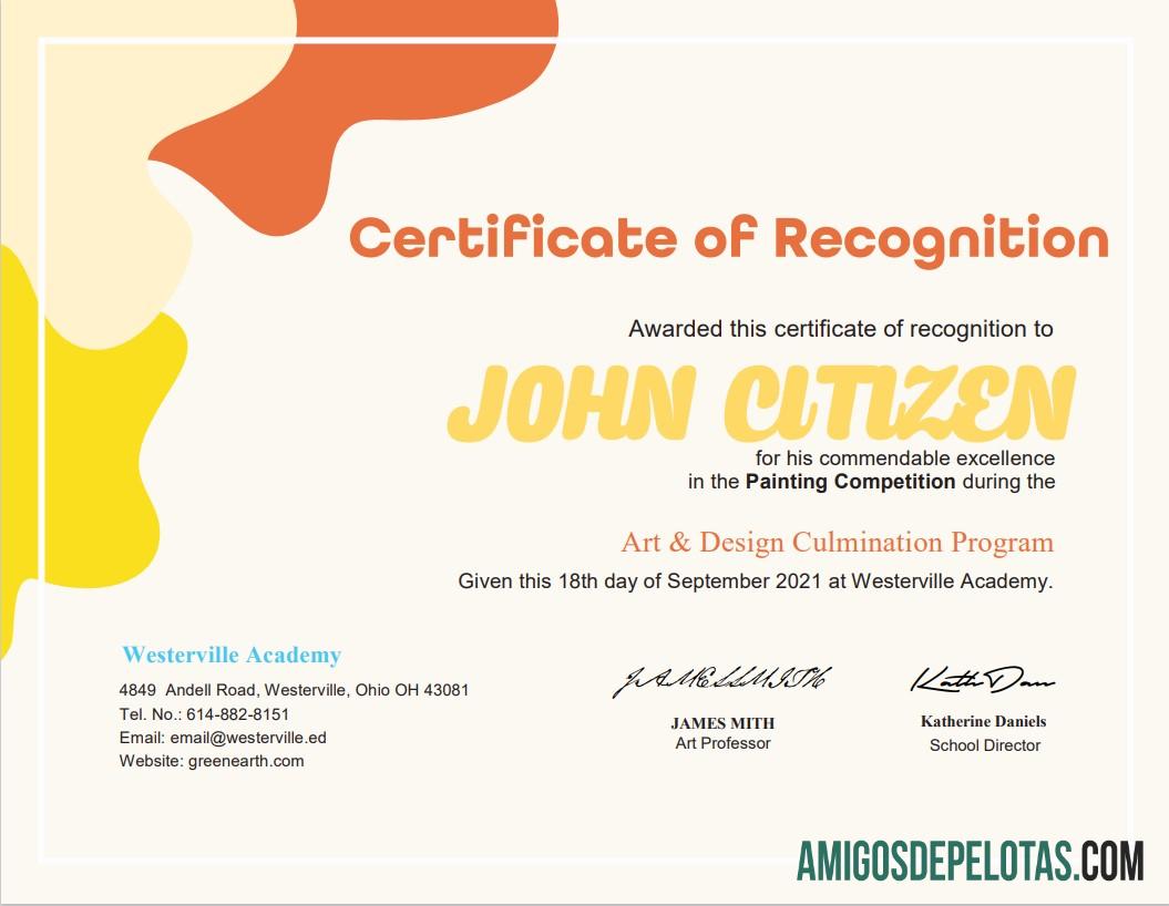 AS Painting Award cert templat