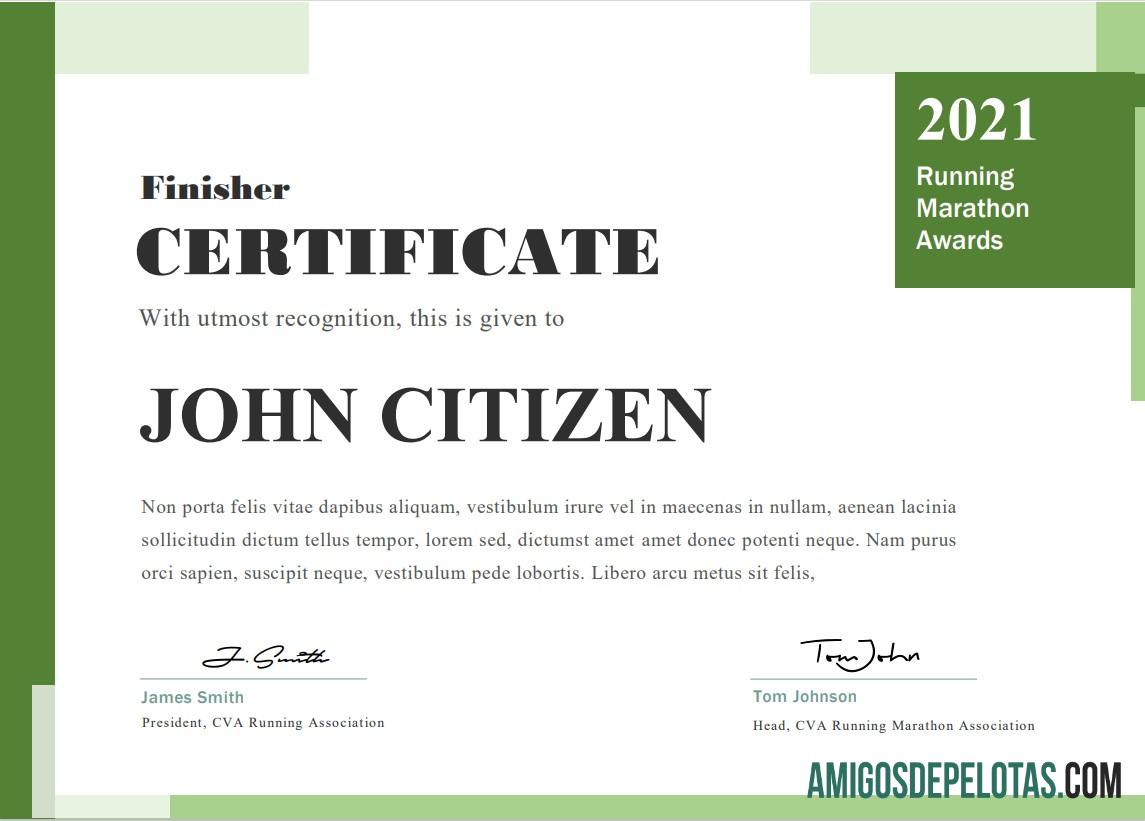 AS Running Award cert pratinjau
