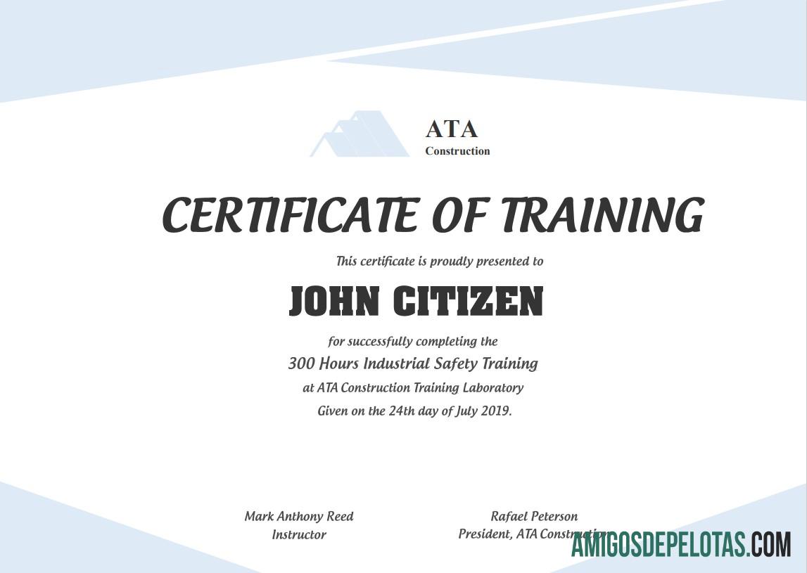 AS Safety Training cert pratinjau