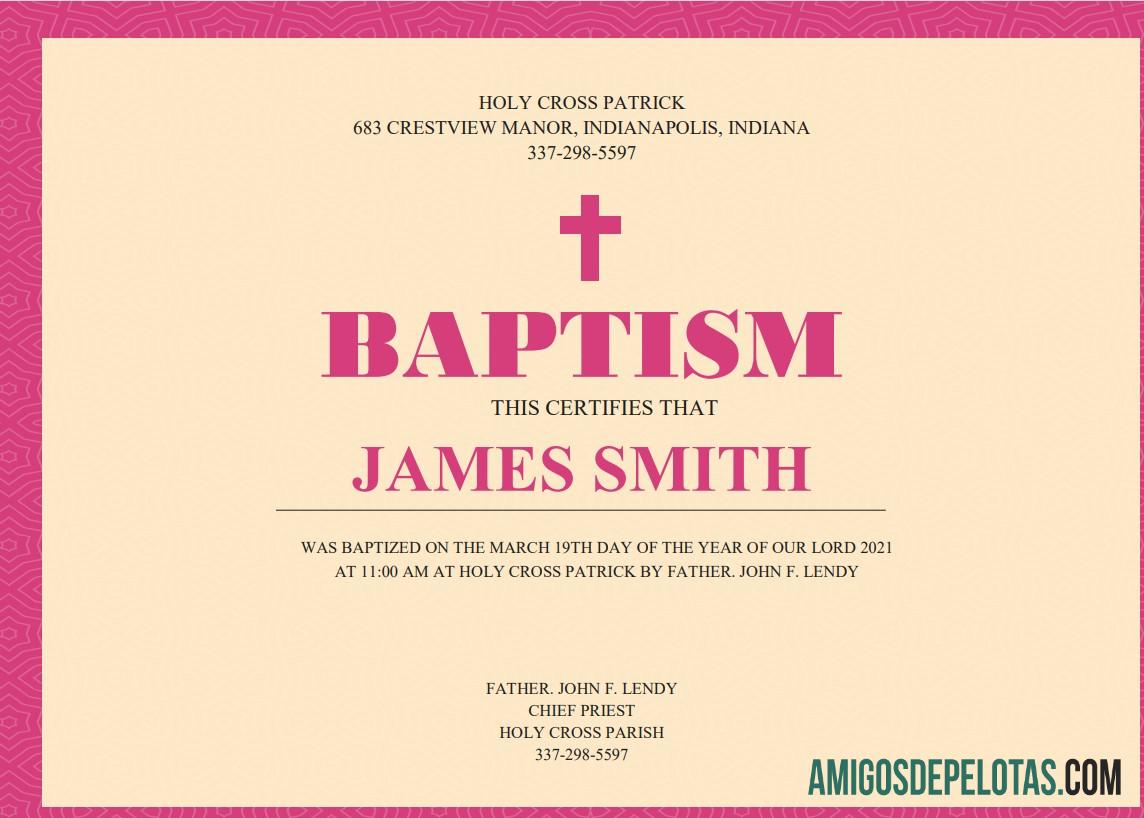 AS baptism sertifikat desain