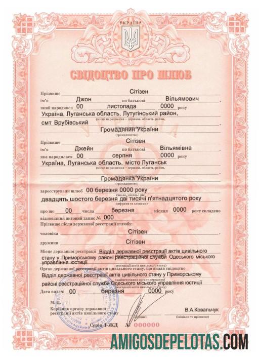Premium Ukraina pernikahan sertifikat PSD templat, with fonts
