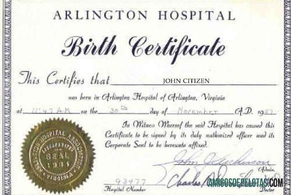 Amerika Serikat Arlington hospital kelahiran sertifikat templat