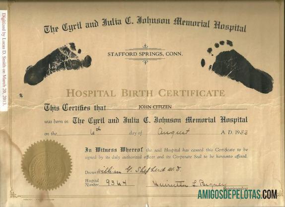 Amerika Serikat Cyril and Julia Johnson Memorial hospital kelahiran sertifikat pratinjau