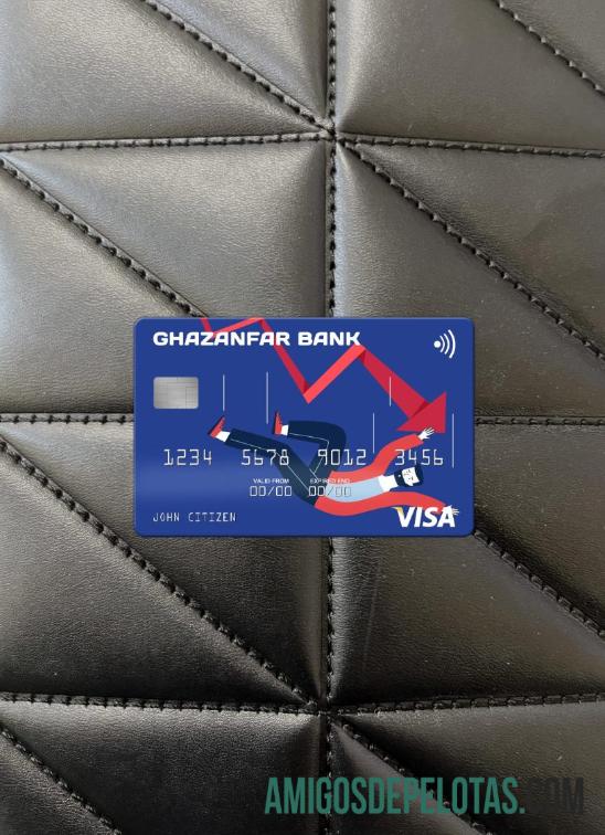 Afganistan Ghazanfar bank visa kartu tampilan foto depan desain