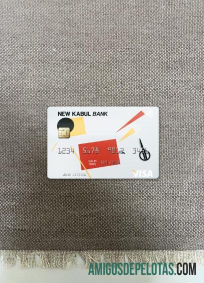 Afganistan Baru Kabul bank visa kartu tampilan foto depan templat