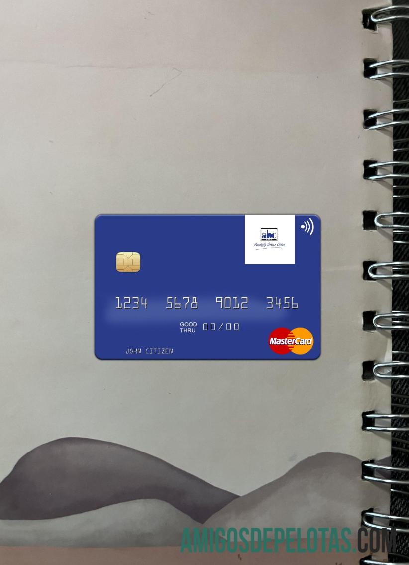 Africa Banking Corporation (ABC) Kenya mastercard tampilan foto depan templat