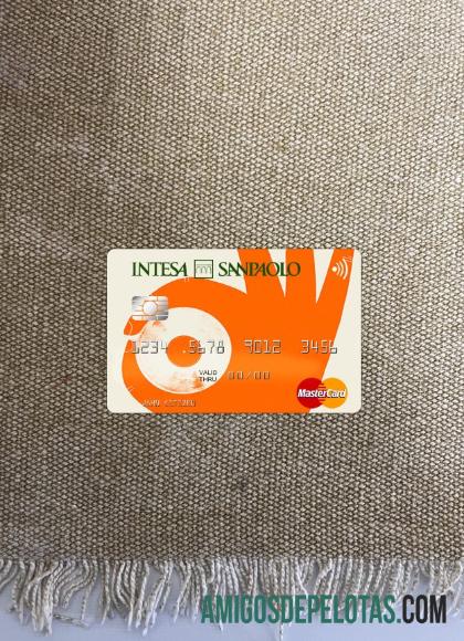 Albania Intesa Sanpaolo bank mastercard tampilan foto depan pratinjau