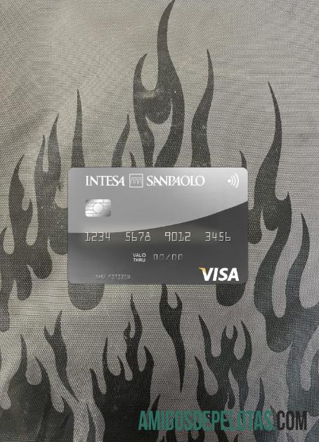 Albania Intesa Sanpaolo bank visa kartu tampilan foto depan pratinjau