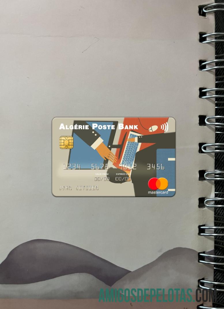 Aljazair Alge╠ürie Poste bank mastercard tampilan foto depan sampel