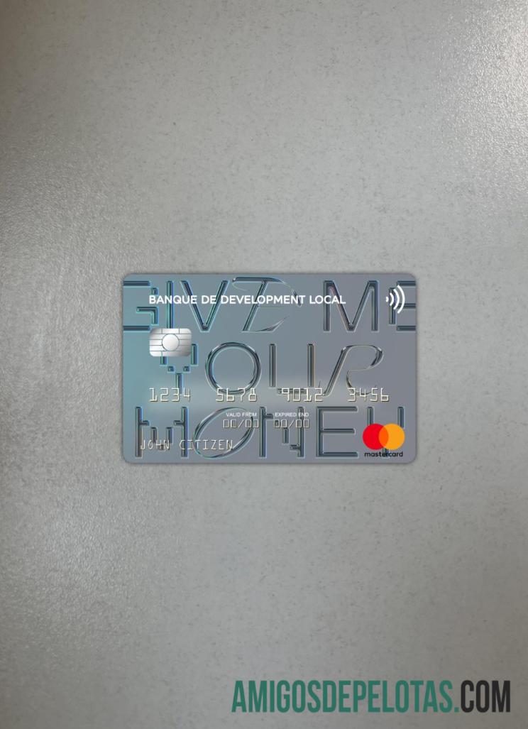 Aljazair Banque de De╠üveloppement Local mastercard tampilan foto depan makering