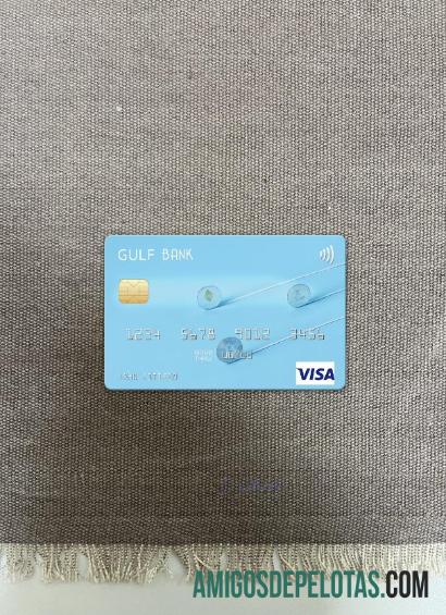 Aljazair Gulf bank visa kartu tampilan foto depan desain