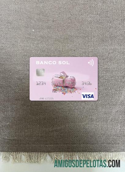 Angola Banco Sol visa kartu tampilan foto depan makering