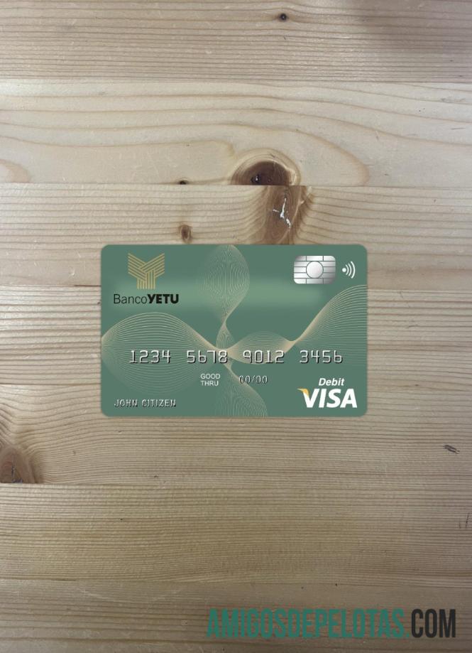 Angola Banco Yetu visa kartu tampilan foto depan desain