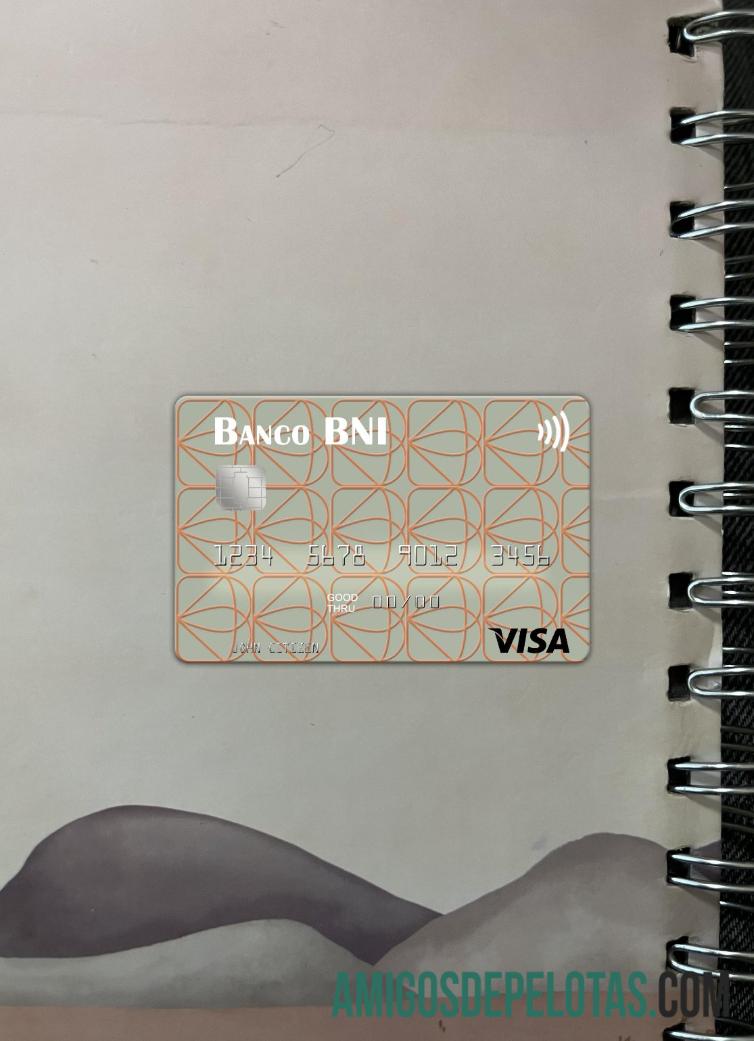 Angola Banco de Nego╠ücios Internacional visa kartu tampilan foto depan pratinjau