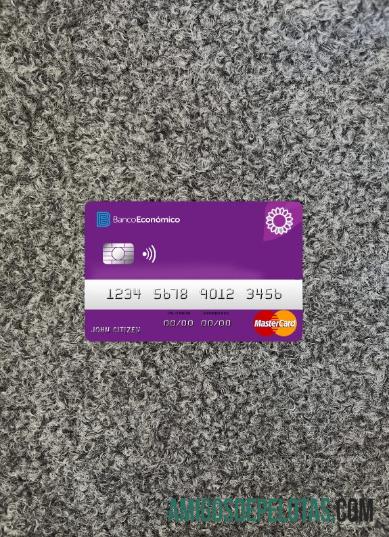 Angola bank Economio mastercard tampilan foto depan templat