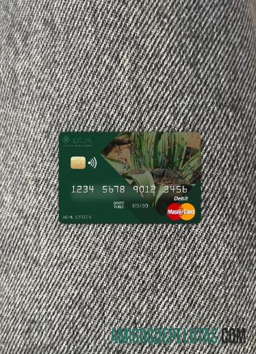 Angola Comercial bank mastercard tampilan foto depan desain