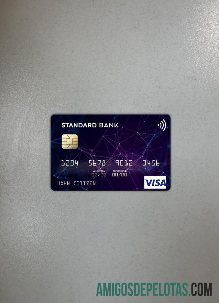 Angola standar bank visa kartu tampilan foto depan makering