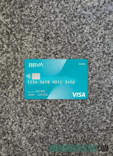 Argentina BBVA visa Debit kartu tampilan foto depan desain