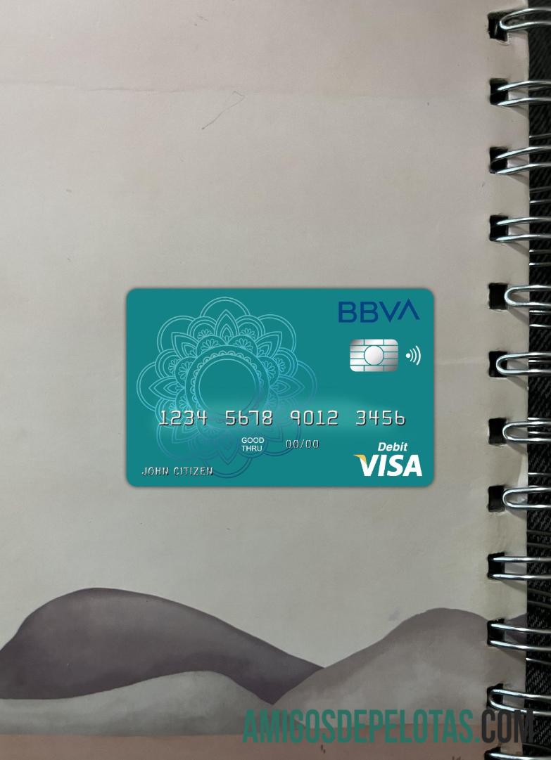 Argentina BBVA bank visa Debit kartu tampilan foto depan desain