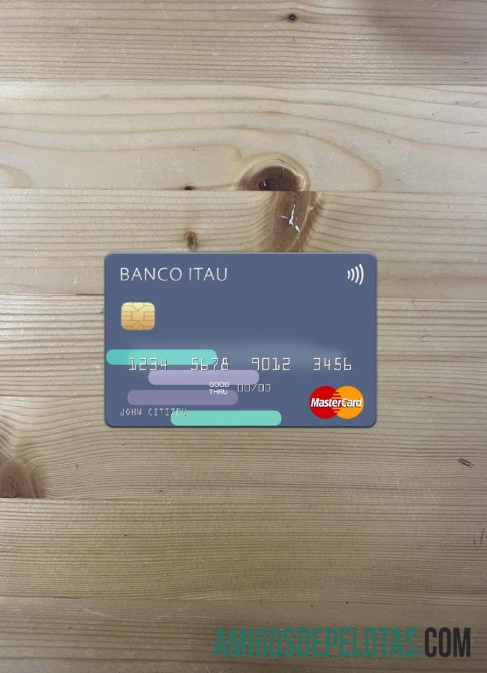Argentina Banco Itau╠ü mastercard tampilan foto depan desain