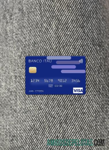 Argentina Banco Itau╠ü visa kartu tampilan foto depan desain