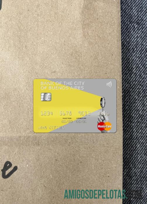 Argentina bank of the City of Buenos Aires mastercard tampilan foto depan desain