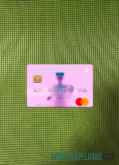 Argentina bank of the Province of Buenos Aires mastercard tampilan foto depan desain