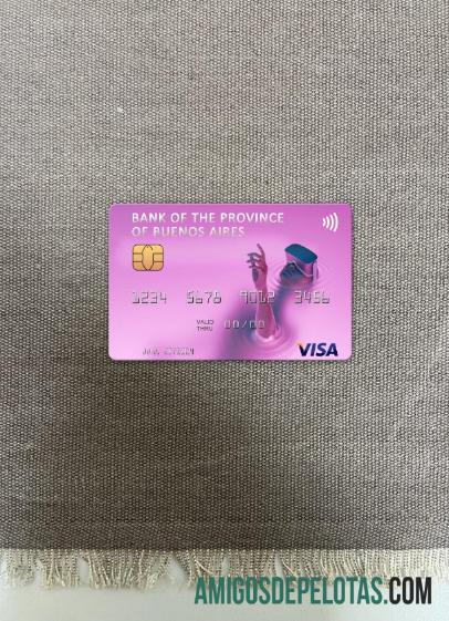 Argentina bank of the Province of Buenos Aires visa kartu tampilan foto depan desain