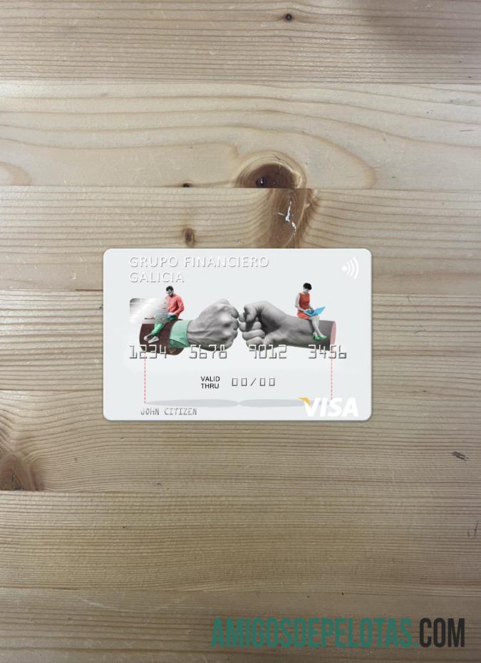 Argentina Grupo Financiero Galicia visa kartu tampilan foto depan makering