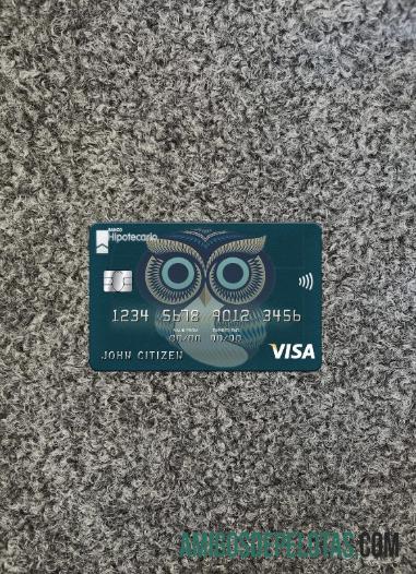 Argentina Hipotecario bank visa kartu depan makering