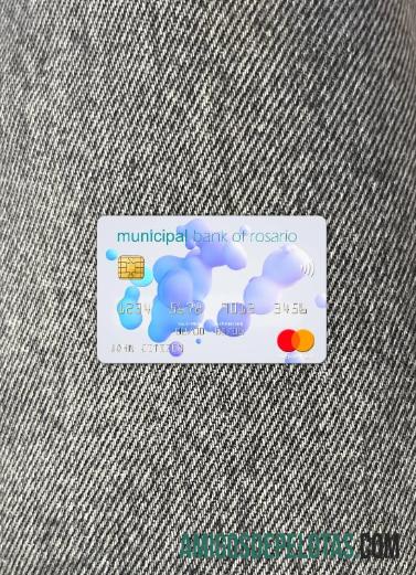 Argentina Municipal bank of Rosario mastercard tampilan foto depan makering