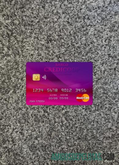 Argentina bank Credicoop mastercard tampilan foto depan pratinjau