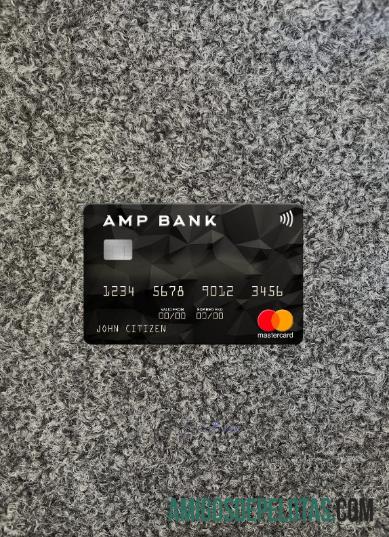 Australia AMP bank mastercard tampilan foto depan sampel