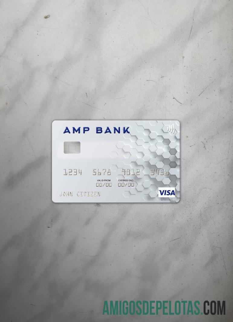 Australia AMP bank visa kartu tampilan foto depan desain