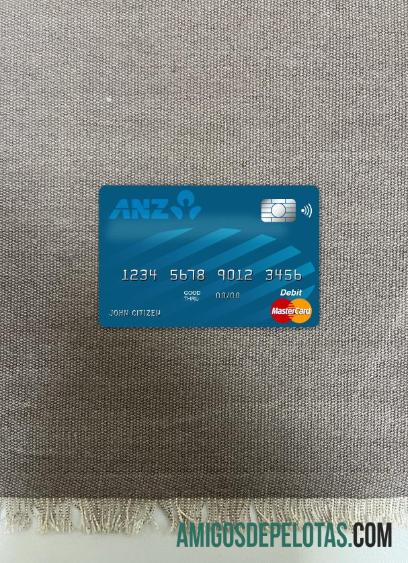 Australia Anz bank master kartu tampilan foto depan templat