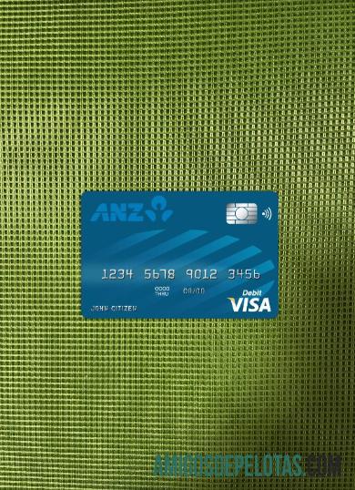 Australia Anz bank visa kartu tampilan foto depan makering