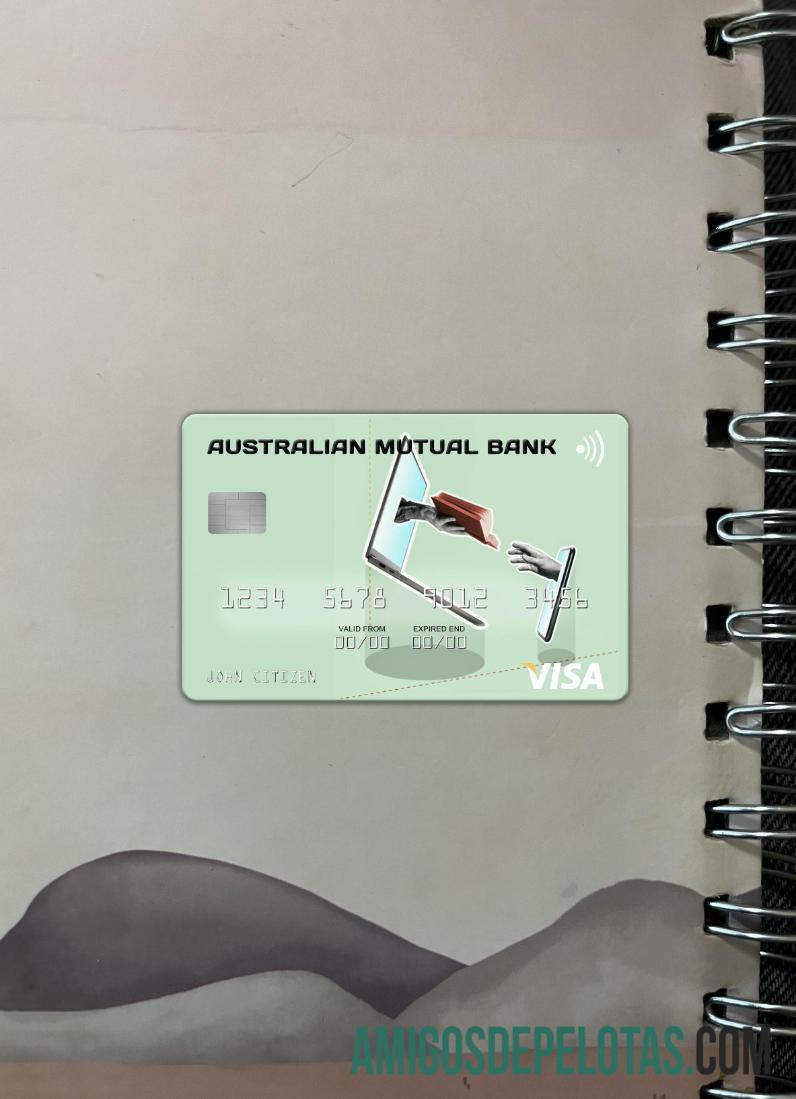 Australia Australian Mutual bank visa kartu tampilan foto depan sampel