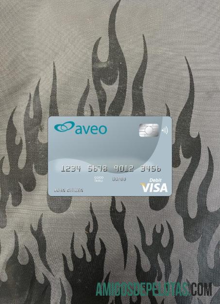 Australia Aveo bank visa kartu tampilan foto depan desain