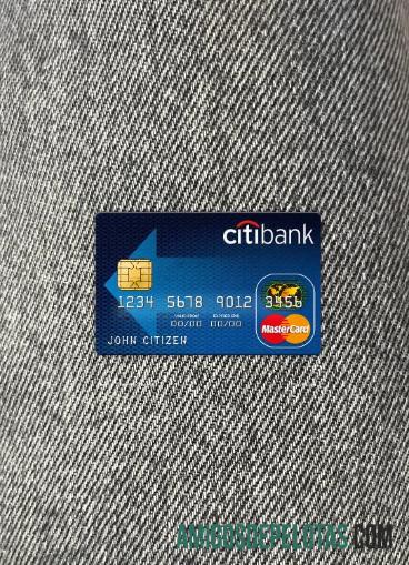 Australia Citibank mastercard tampilan foto depan desain