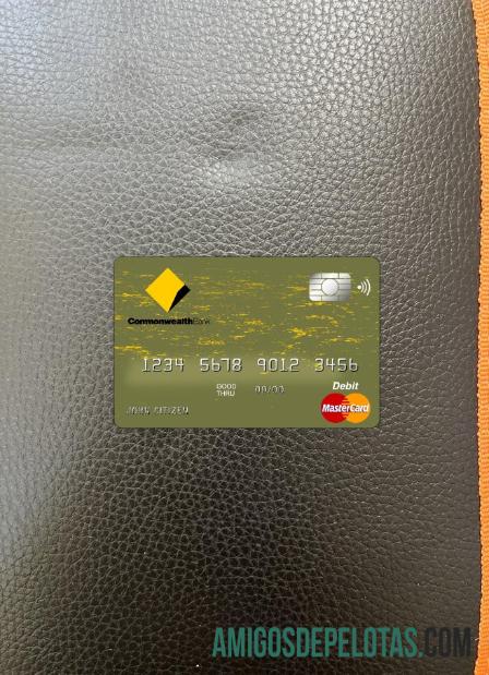 Australia Commonwealth bank master kartu tampilan foto depan pratinjau