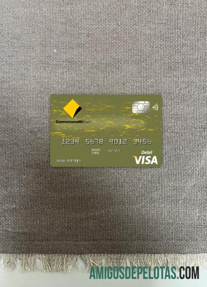 Australia Commonwealth bank visa kartu tampilan foto depan desain