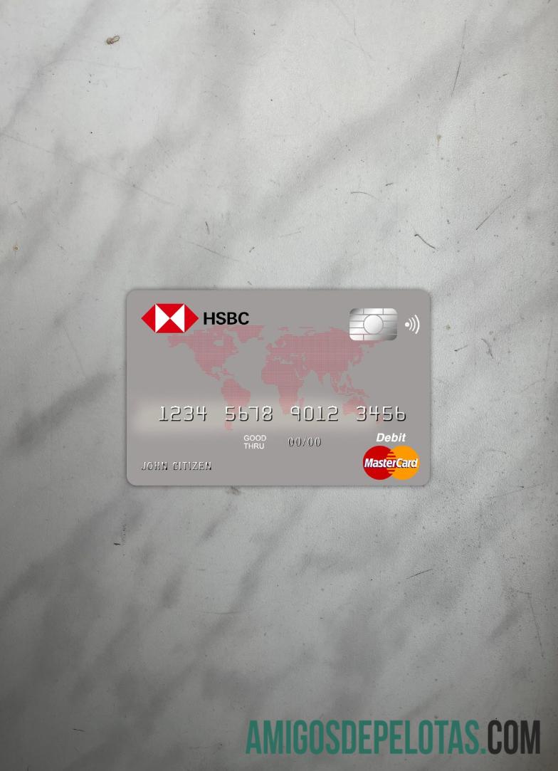 Australia HSBC bank master kartu tampilan foto depan pratinjau
