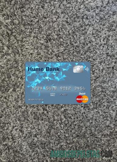Australia Hume bank master kartu tampilan foto depan pratinjau