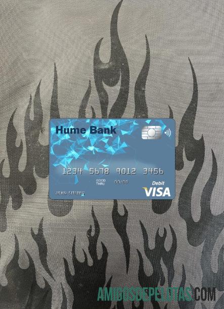 Australia Hume bank visa kartu tampilan foto depan makering