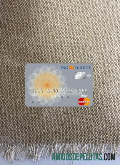 Australia Ing Direct bank master kartu tampilan foto depan desain