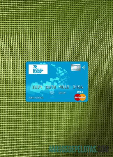 Australia Rural bank mastercard tampilan foto depan templat
