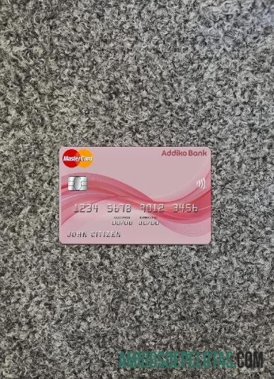 Austria Addiko bank mastercard tampilan foto depan pratinjau