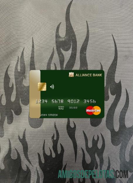 Austria Alliance bank mastercard tampilan foto depan sampel